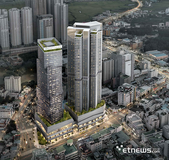 이천시가 이천터미널 일대를 초고층 복합단지로 재정비할 조감도.