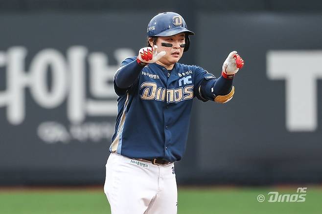 NC는 7일 대구 삼성과 2025 PS WC 2차전을 대비해 권희동을 예비 포수로 준비할 예정이다. 사진제공｜NC 다이노스