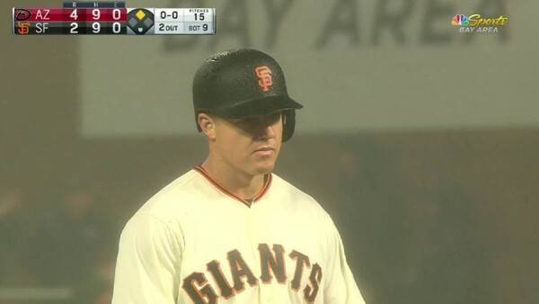 닉 헌들리의 샌프란시스코 시절(사진=MLB.com 방송화면)