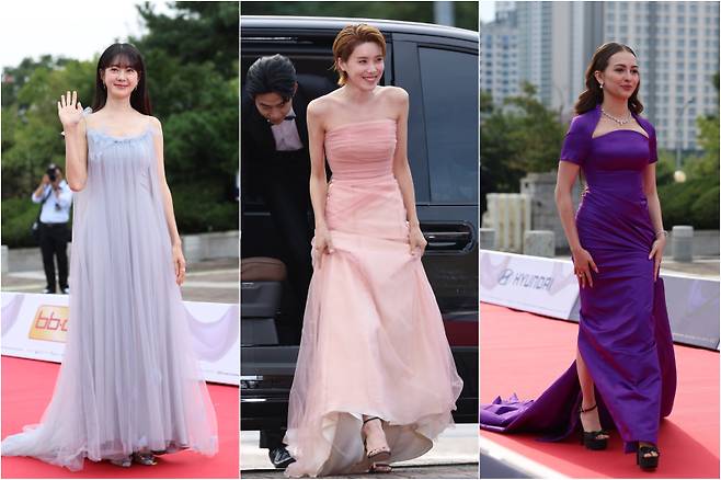 (왼쪽부터) 배우 이요원, 방송인 장도연, 배우 안나 조블링