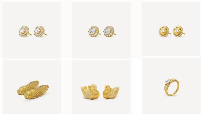 라오푸골드 제품 사진들. 사진=라오푸골드 홈페이지 캡처