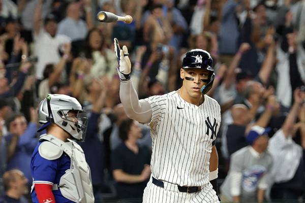 저지는 동점 스리런 홈런을 때렸다. 사진= Getty Images/AFP= 연합뉴스 제공