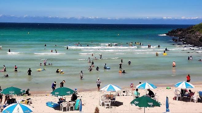 제주시 조천읍 함덕해수욕장.