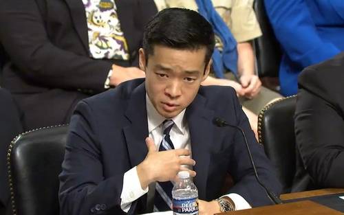 존 노 미 국방부 차관보 지명자 (워싱턴=연합뉴스) 미국 국방부 인도·태평양 차관보로 지명된 존 노 동아시아 담당 부차관보가 7일(현지시간) 미 연방 상원 군사위원회의 인준 청문회에서 발언하고 있다. [미 상원 군사위 홈피 캡처]