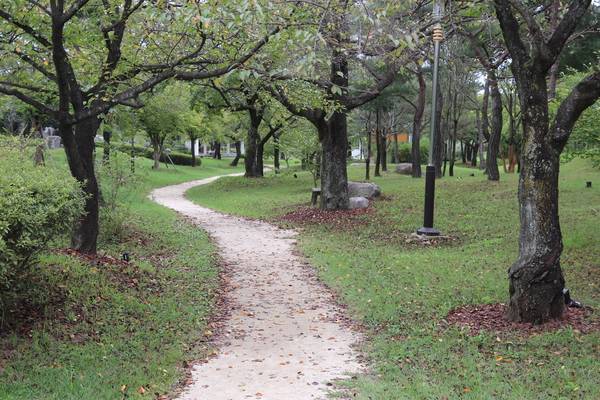 산책하기 좋은 합천읍 일해공원. /이서후 기자