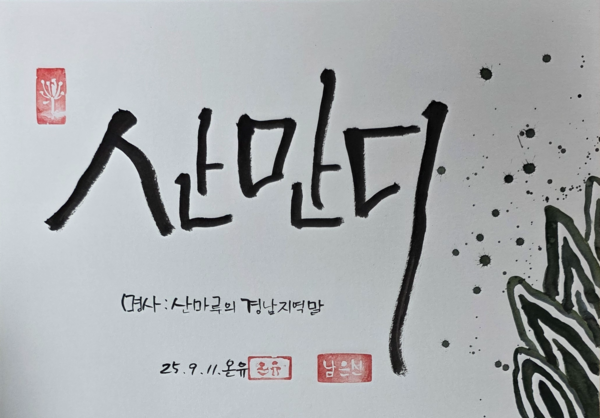 창원시가 한글날을 맞아 진행한 '토박이말 알리기 대회' 남은선 씨 출품작. /창원시