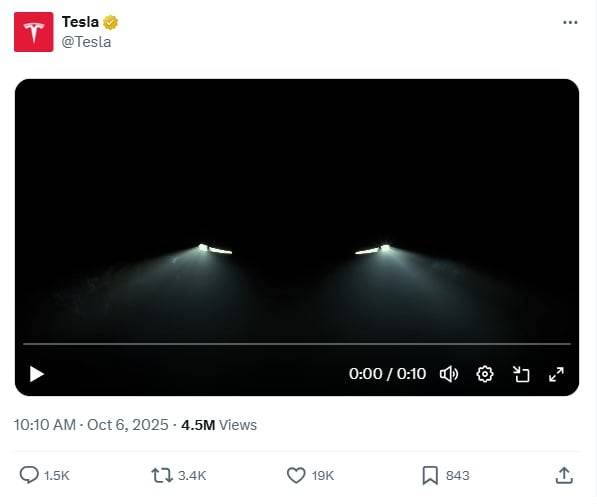 테슬라 신차 추정 티저 영상/ X