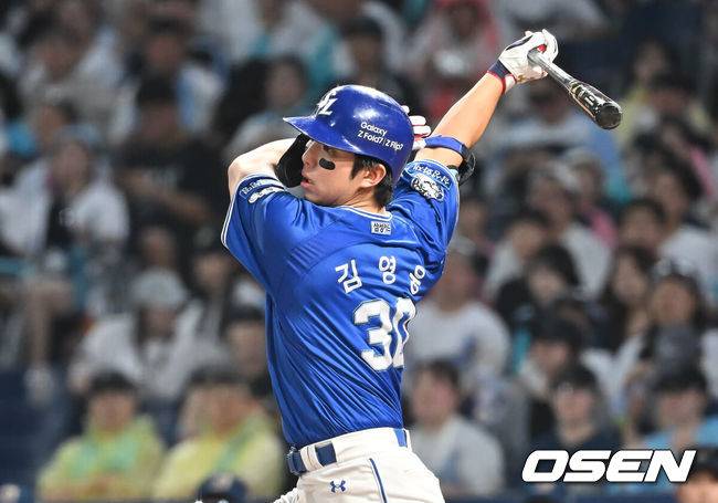 [OSEN=창원, 이석우 기자] 20250819 삼성 라이온즈 김영웅 074 2025.08.19 / foto0307@osen.co.kr