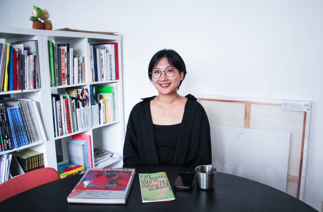홍콩 셩완에 위치한 스튜디오에서 서희선 디자이너/사진=구선아 기자