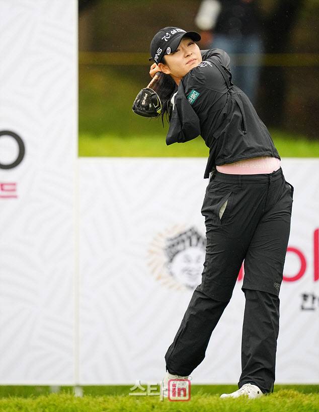 유현조가 1번홀에서 경기하고 있다. (사진=이데일리 골프in 조원범 기자)