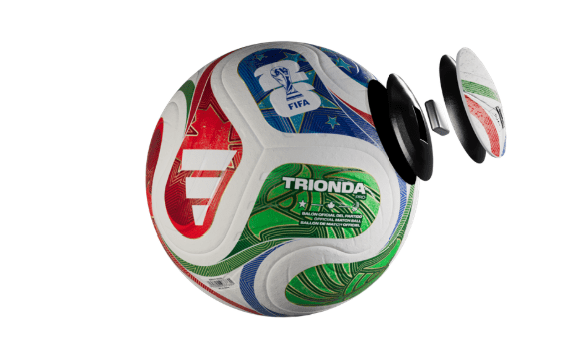아디다스코리아의 '아디다스'가 2026년 국제축구연맹(FIFA) 북중미 월드컵의 공인구 '트리온다(TRIONDA)'를 공개하며 세계 최대 축구 대회인 월드컵의 카운트다운을 시작했다. /사진=아디다스코리아