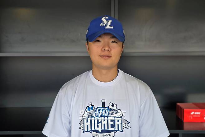 9일 경기 전 만난 삼성 이승민. 인천=윤승재 기자