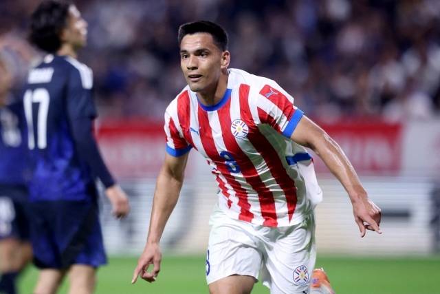 고메즈의 헤더골은 파라과이를 승리로 이끄는 듯했다. 사진=AFP=연합뉴스