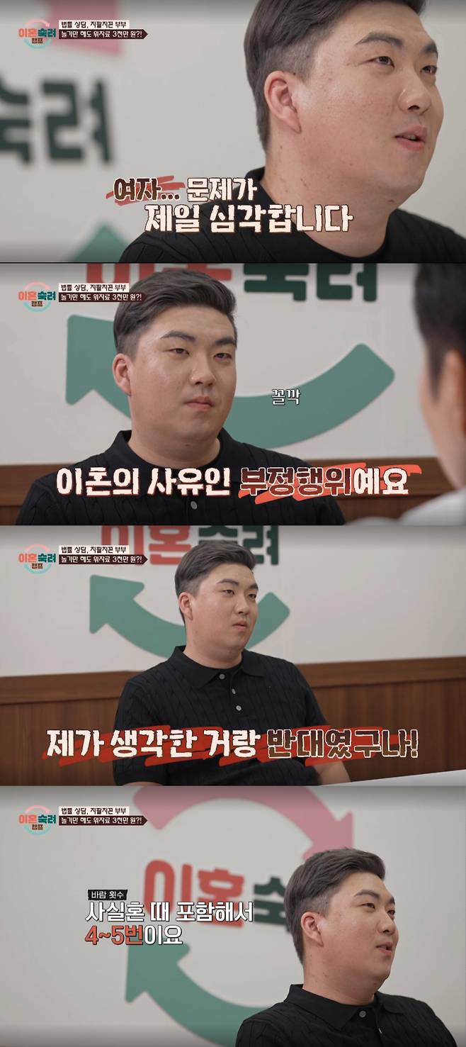 법률 상담을 받는 '지팔지꼰' 부부. /사진=JTBC '이혼 숙려 캠프' 캡처