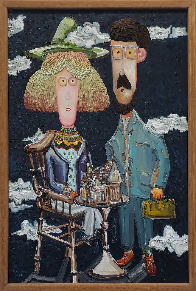 이재현, Destiny, Mixed media on canvas, 63 × 42.5 cm, 2025