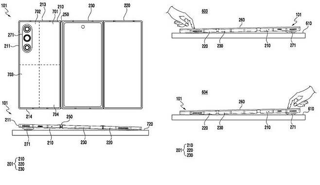 갤럭시 트라이폴드 특허 관련 이미지. (사진=KIPRIS) *재판매 및 DB 금지