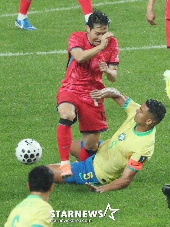 이강인(왼쪽)과 카세미루. /사진=김진경 대기자