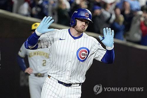 3점 홈런을 날린 이언 햅 [Imagan Images=연합뉴스]