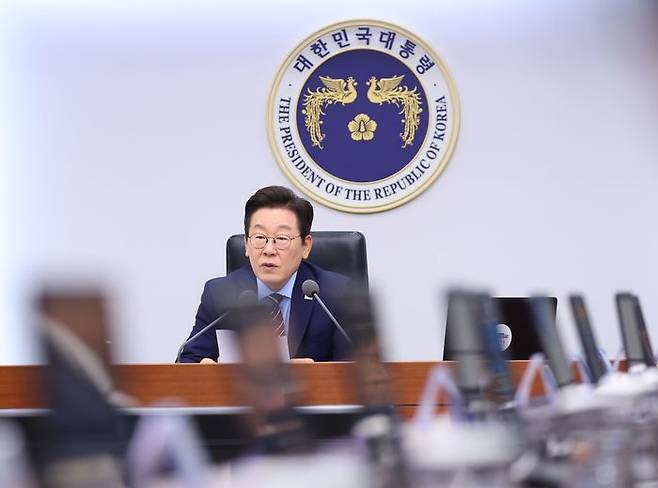 이재명 대통령이 지난 2일 용산 대통령실에서 수석보좌관회의를 주재하고 있다. ⓒ연합뉴스