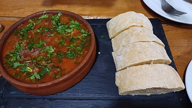 제타 캠핑에서 먹은 저녁. 소고기 스튜.