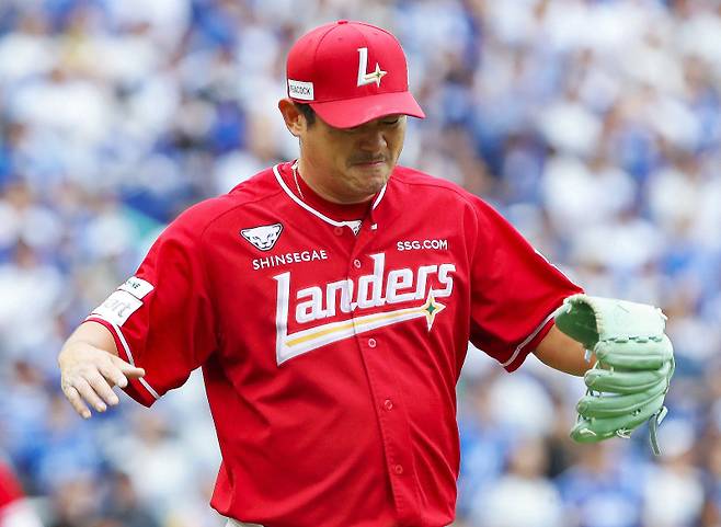 준플레이오프 2차전에서 이숭용 감독의 승부수를 수행한 노경은. 사진=SSG 랜더스