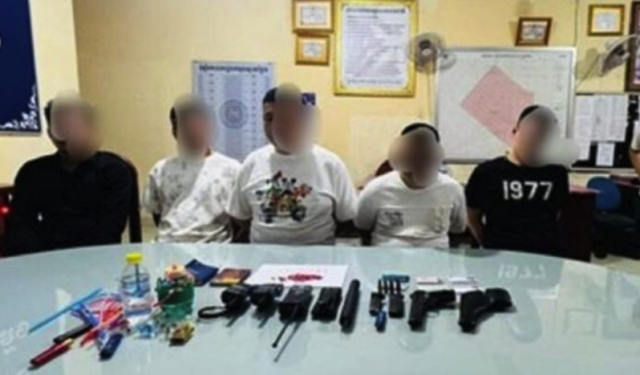 캄보디아 현지 매체 크메르타임스가 지난달 23일 보도한 50대 한국인 남성 납치 사건의 용의자들. 연합뉴스