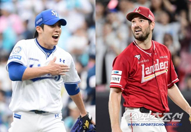 삼성 원태인-SSG 앤더슨. 스포츠조선DB