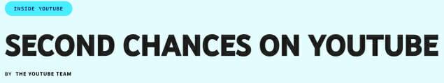 세컨드 찬스 온 유튜브