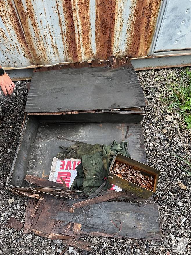 발견된 탄약박스(유용원 의원실 제공.재판매 및 DB금지)