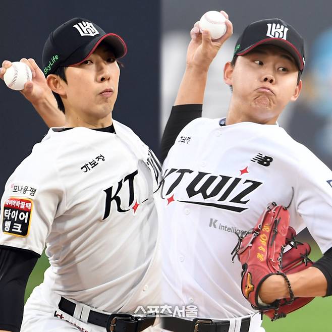 오원석과 소형준이 역투를 펼치는 모습. 사진 | 스포츠서울 DB