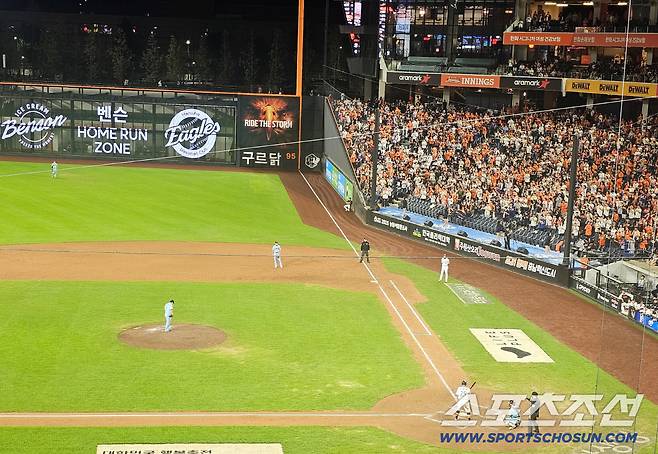 12일 대전한화생명볼파크에서 열린 한화와 상무와의 경기. 대전=이종서 기자