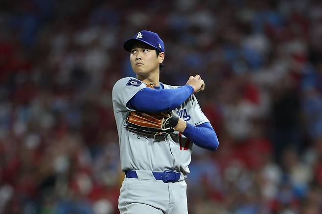 LA 다저스 오타니 쇼헤이는 NLCS에서 투수보다는 타자에 전념하라는 뜻이 담긴 로테이션을 받았다. AFP연합뉴스