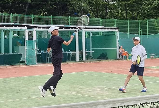 최고령 이용환 고문의 점프샷