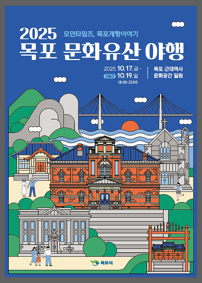 8년 연속 '목포 문화유산 야행(夜行)'을 개최하는 전남 목포시가 17~19일 목포근대역사문화공간 일원에서 '2025년 행사'를 연다. 목포시 제공