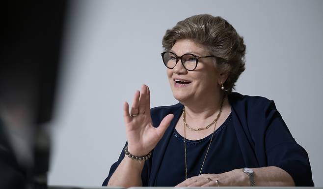 Sarah Deverall, director of the British Council Korea, speaks during an interview with The Korea Herald at the British Council Korea in Jung-gu, Seoul, on Oct. 1. (Im Se-jun/The Korea Herald)