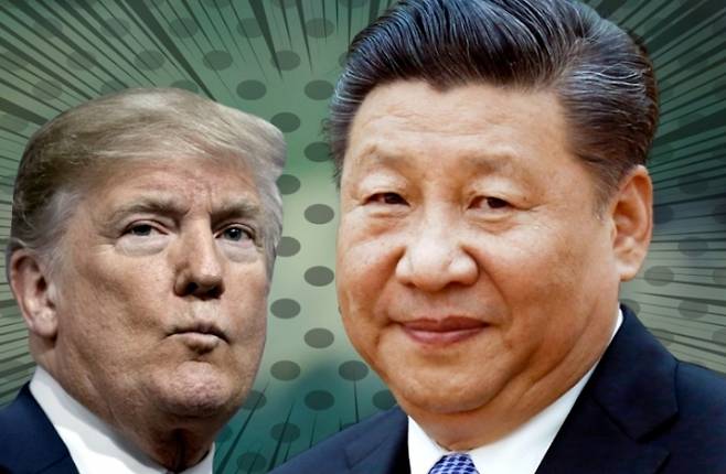 왼쪽부터 도널드 트럼프 미국 대통령, 시진핑 중국 국가 주석