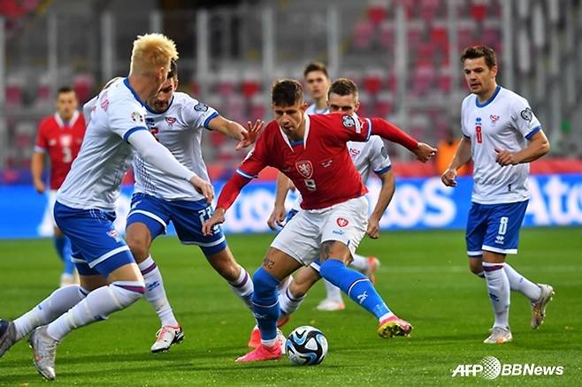 페로제도-체코 경기 장면. /AFPBBNews=뉴스1