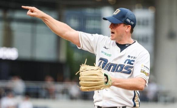 NC 라일리는 4일 창원에서 SSG를 상대로 5이닝 동안 투구수 79개로 무실점을 기록하고 있다.&nbsp; (사진=NC)