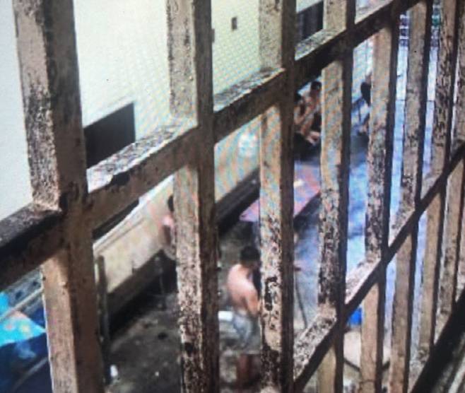 캄보디아 이민국 구금시설의 내부 모습.(사진=연합뉴스)