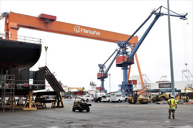 미국 한화필리조선소 전경.(사진=한화.)