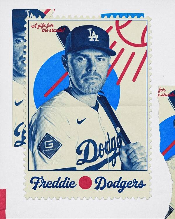 LA다저스 프레디 프리먼이 14일 아메리칸 패밀리 필드에서 열린 NLCS 1차전에서 선취점이 되는 홈런을 쳤다. 사진 | MLB 공식 채널