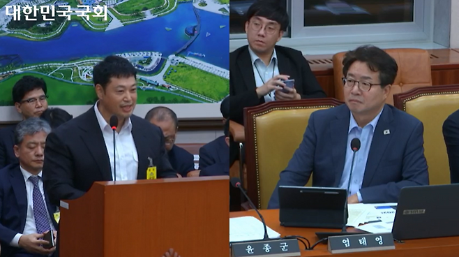 13일 국회 국토교통원회에서 열린 국토교통부 국정감사에서 전세사기로 헬스장을 폐업한 헬스트레이너 겸 방송인 양치승씨가 참고인으로 출석해 피해 사실을 말하고 있다./사진=국회의사중계시스템 캡처