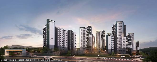 효성해링턴 플레이스 영주 더리버 투시도(석경). [사진 출처 = 진흥기업]