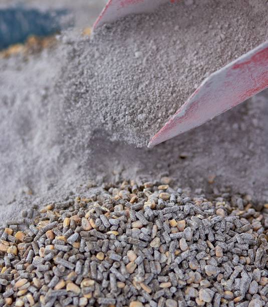 <장수농장>은 사료첨가제로 광물질 첨가제 <메가존> 하나만 사용하고 있다. 사료에 <메가존>을 함께 급여하는 것만으로 악취 제거, 증체량 증가, 면역력 증강 등의 효과를 볼 수 있다.