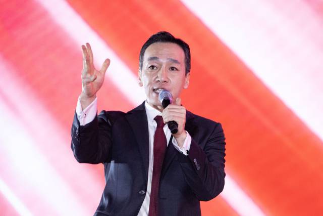 ▲국민의힘 김민수 신임 최고위원이 22일 충북 청주시 오스코에서 열린 제6차 전당대회에서 수락 연설을 하고 있다. ⓒ연합뉴스