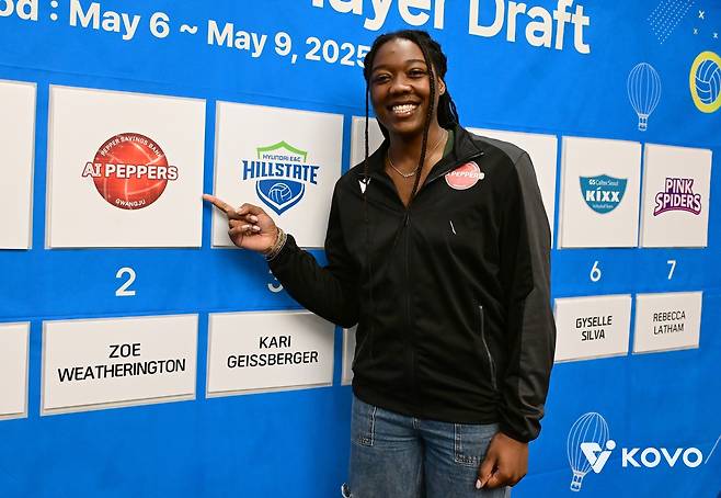 페퍼저축은행 새 외국인 선수 조이 [한국배구연맹 제공. 재판매 및 DB 금지]