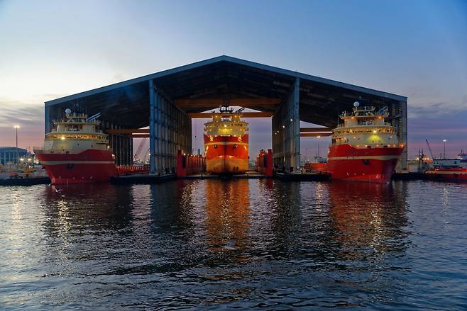 '에디슨 슈에스트 오프쇼어' 조선소 전경./사진=HD현대