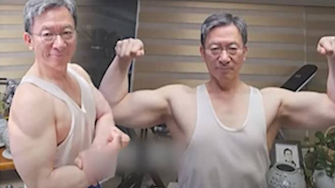 정성호 법무부 장관의 근육질 모습. /법무부TV