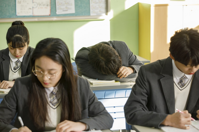 자고 있는 학생의 모습. 강남베드로병원 제공.