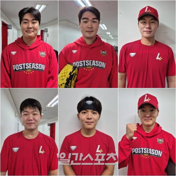 이번 준플레이오프에서 가을야구를 처음 경험한 SSG 주요 선수들. 왼쪽 위부터 시계 방향으로준플레이오프에서 가을야구를 처음 경험한 SSG 주요 선수들. 왼쪽 위부터 시계 방향으로 1루수 고명준, 오른손 불펜 전영준, 거포 류효승, 왼손 선발 김건우, 2루수 정준재, 왼손 불펜 박시후. 대구=배중현 기자&nbsp;